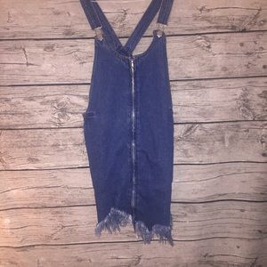 Zara denim overall dress